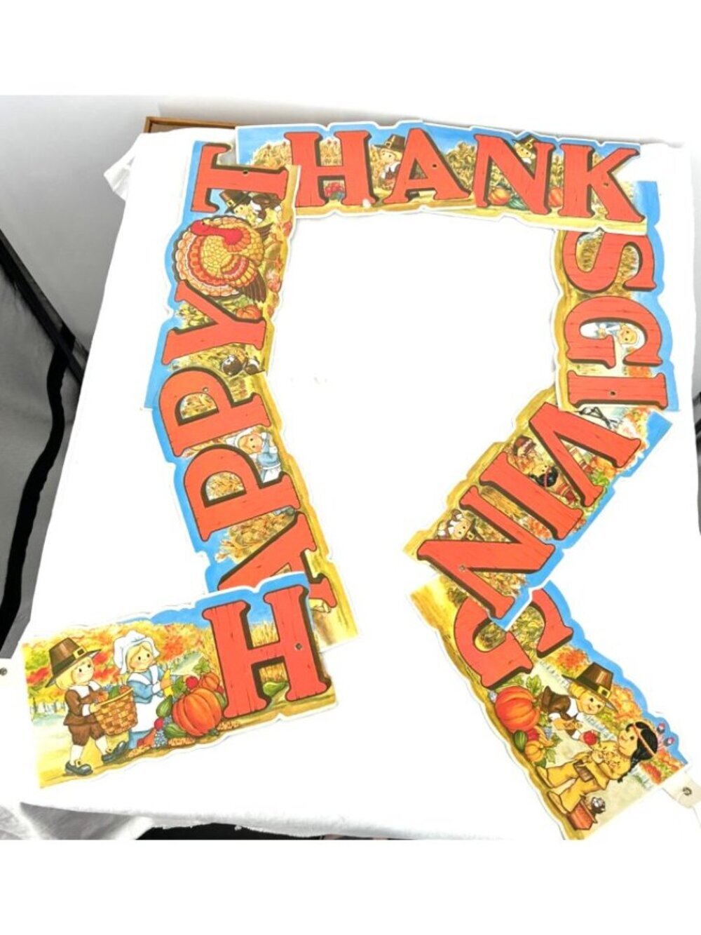 Amscan Happy Thanksgiving Banner Die Cut Paper Decoration Hong Kong 80"